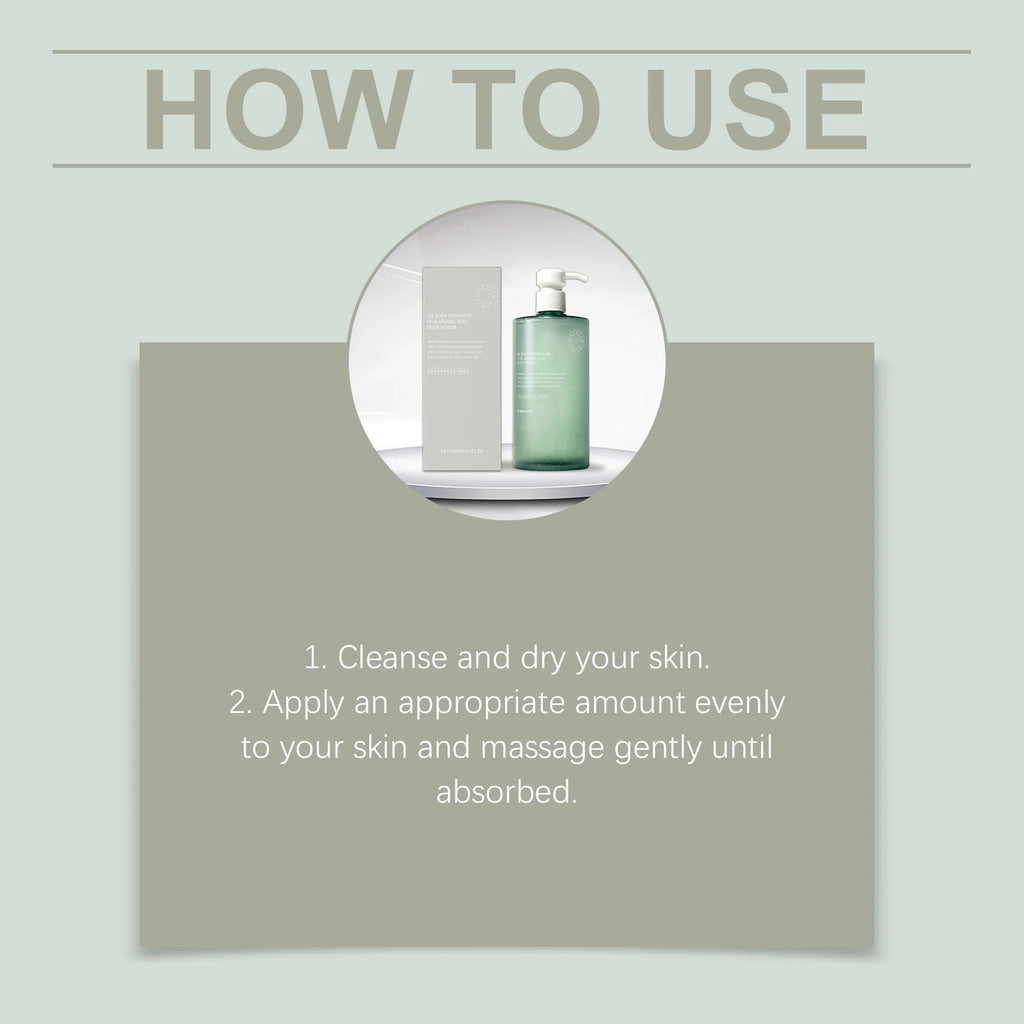 Hyaluronic Acid Body Serum - Moisturizes, softens skin, enhances elasticity, smooth, refreshing, and hydrating